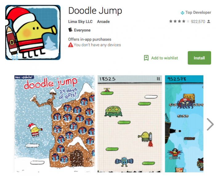 doodle jump holiday