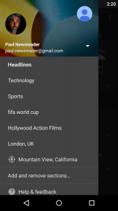 google news app with customization