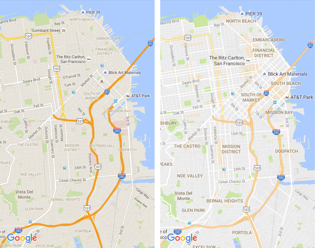 google maps 2016 redesign